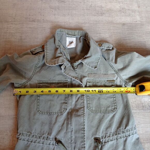 Billabong Military Field Jacket Small S Olive Green Cotton Lightweight Utility - Picture 4 of 9